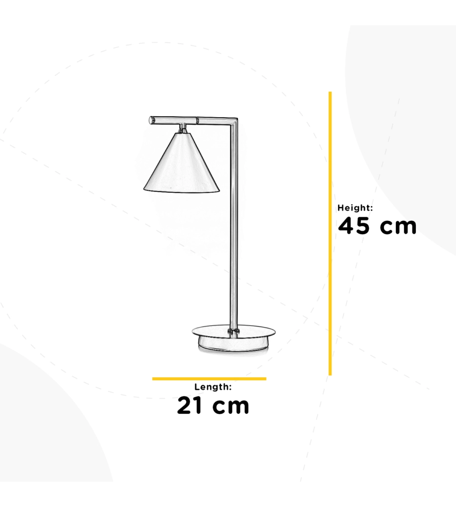 LAMPADA DA TAVOLO "TAKA" NERO, E27
