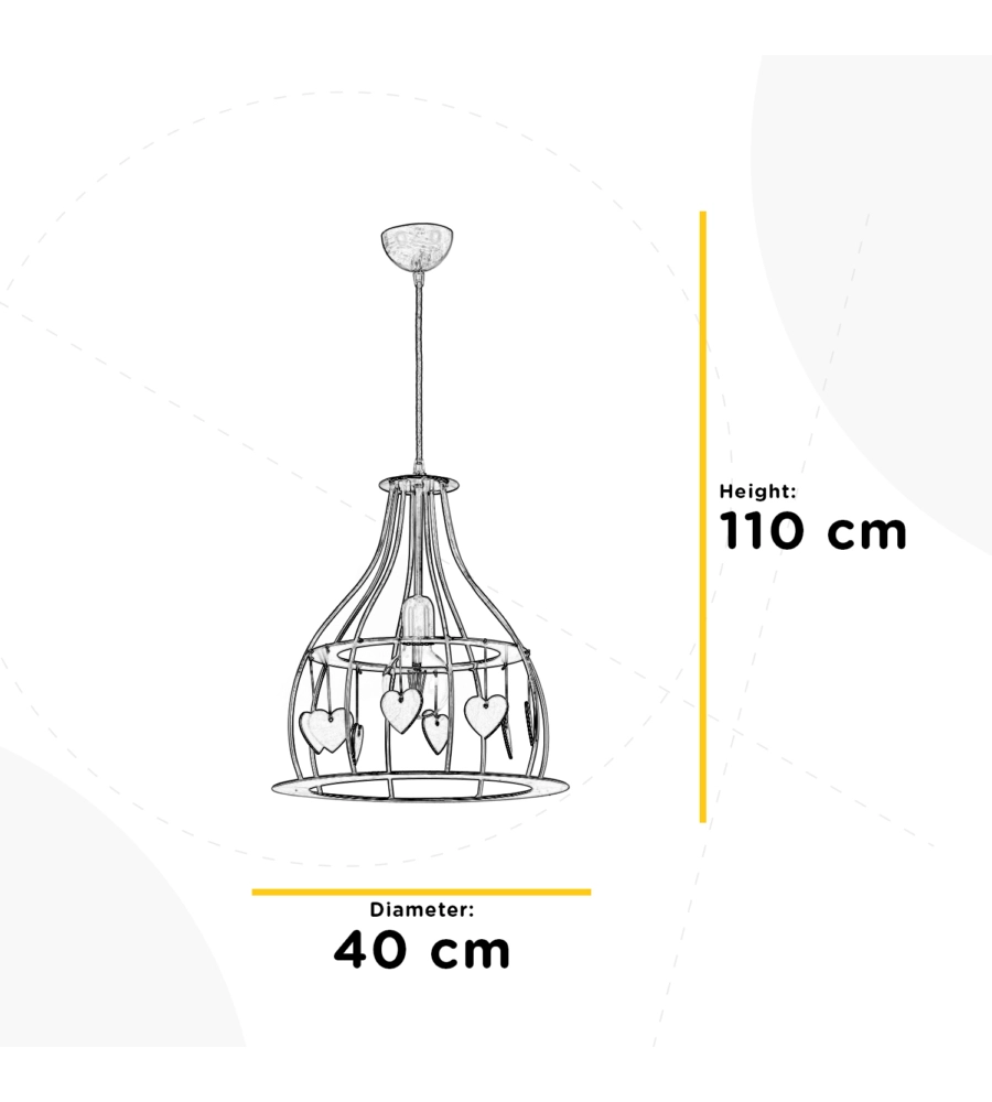 LAMPADARIO "LEONILDE" AVORIO, E27