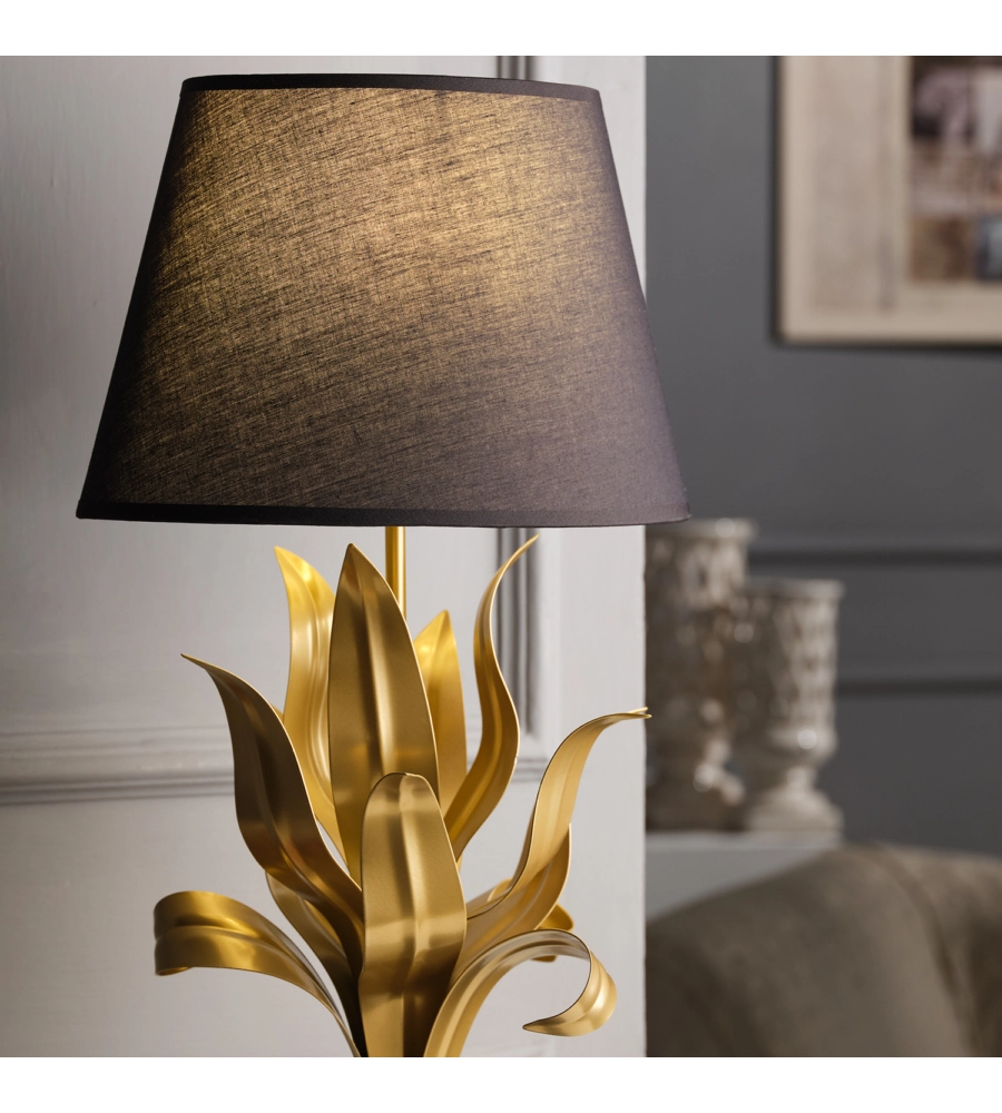 LAMPADA DA TAVOLO "DRUSILLA" NERA E ORO, E27