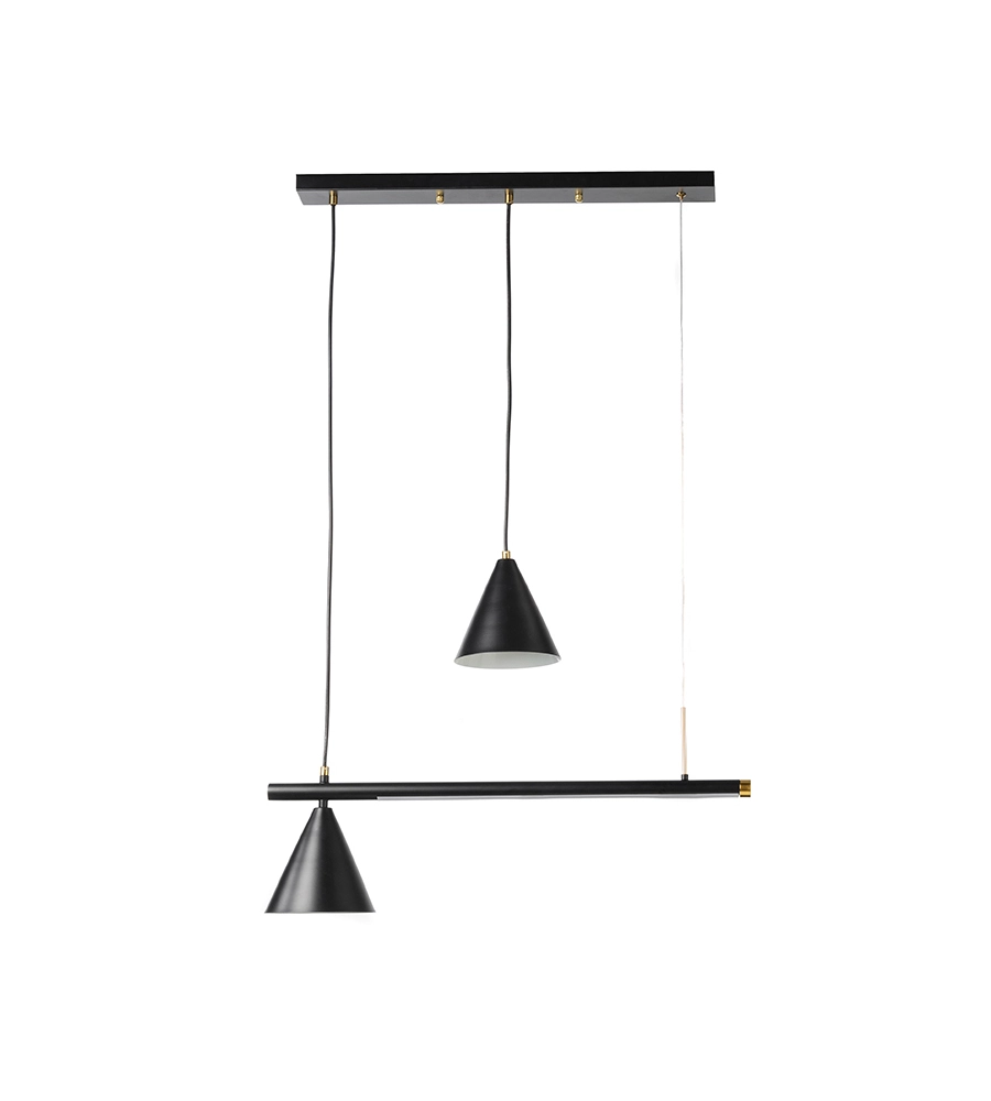 LAMPADA A SOSPENSIONE "TAKA" CON LED E 2 LUCI,  4000K E14
