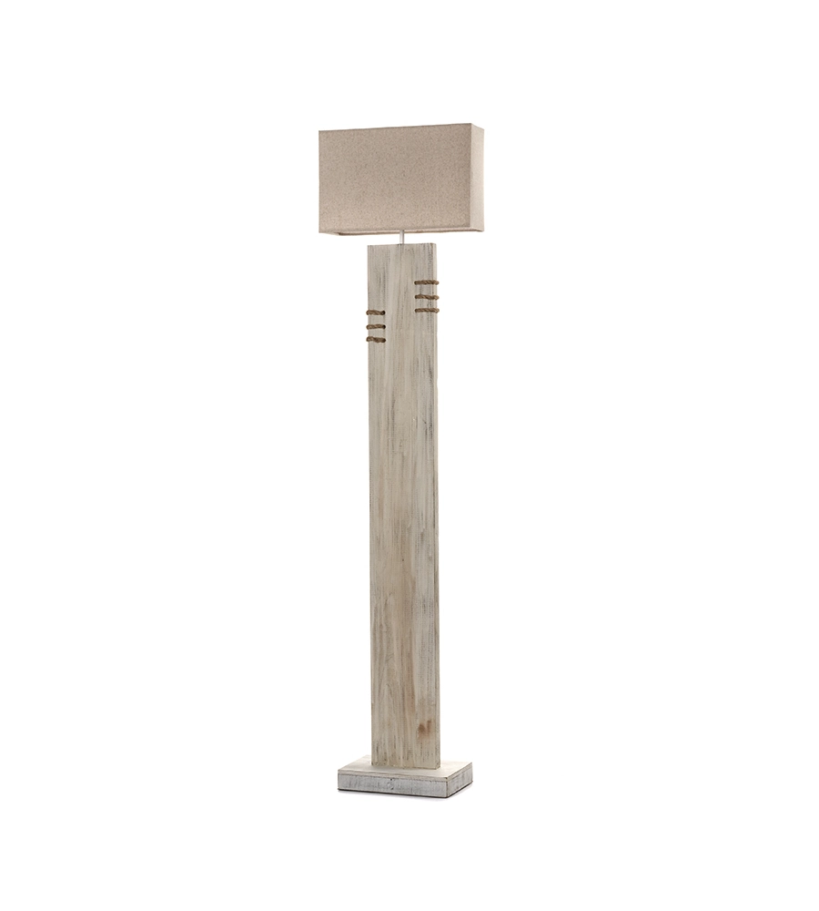 PIANTANA "GEA" LEGNO E CORDA, E27