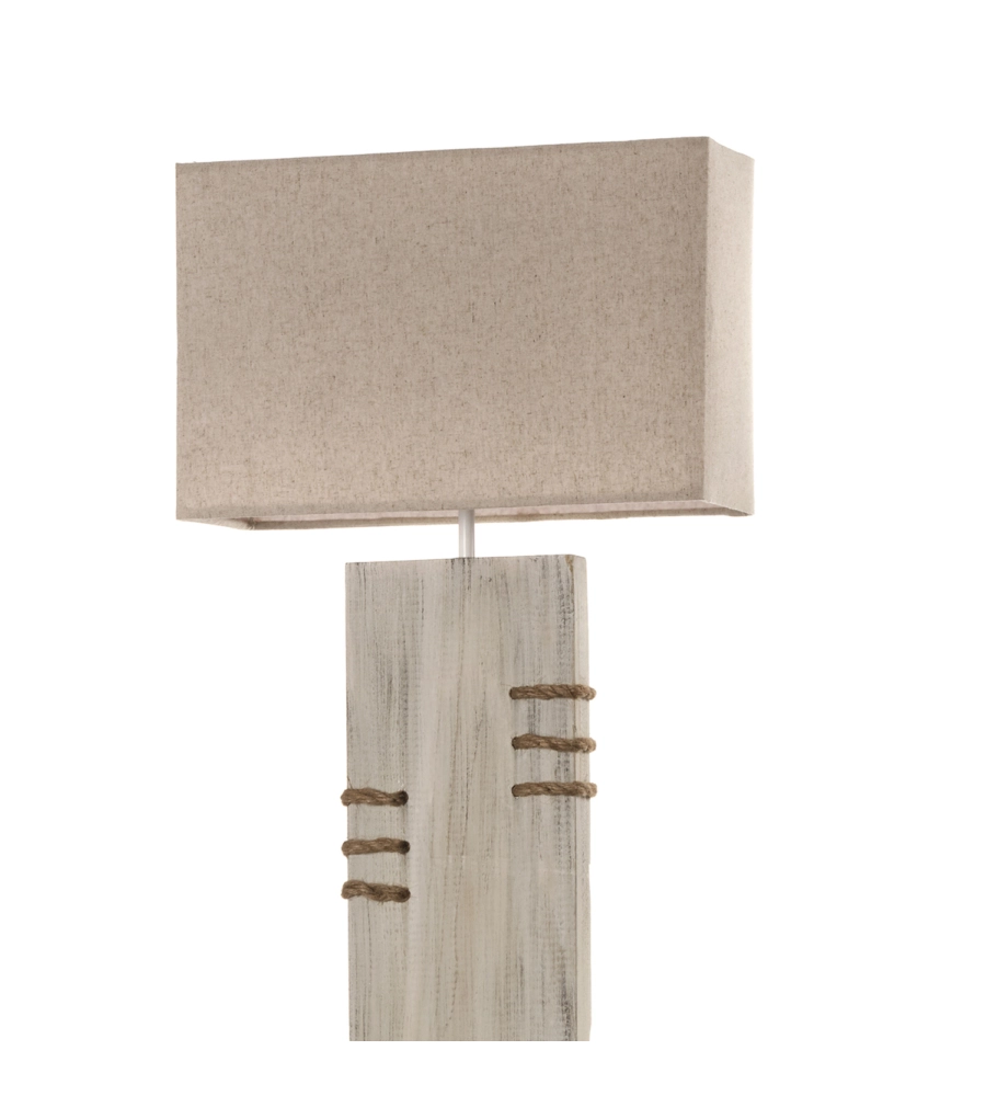PIANTANA "GEA" LEGNO E CORDA, E27
