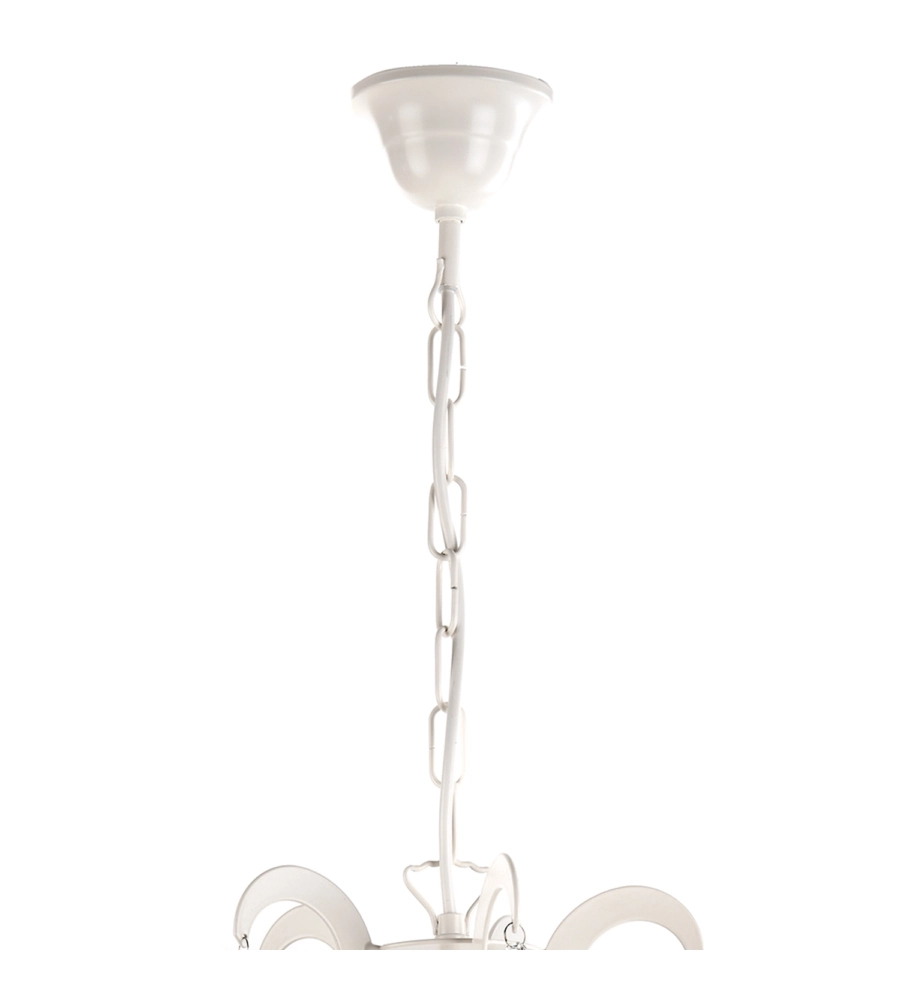 LAMPADARIO A 5 LUCI "JANE" BIANCO, E14
