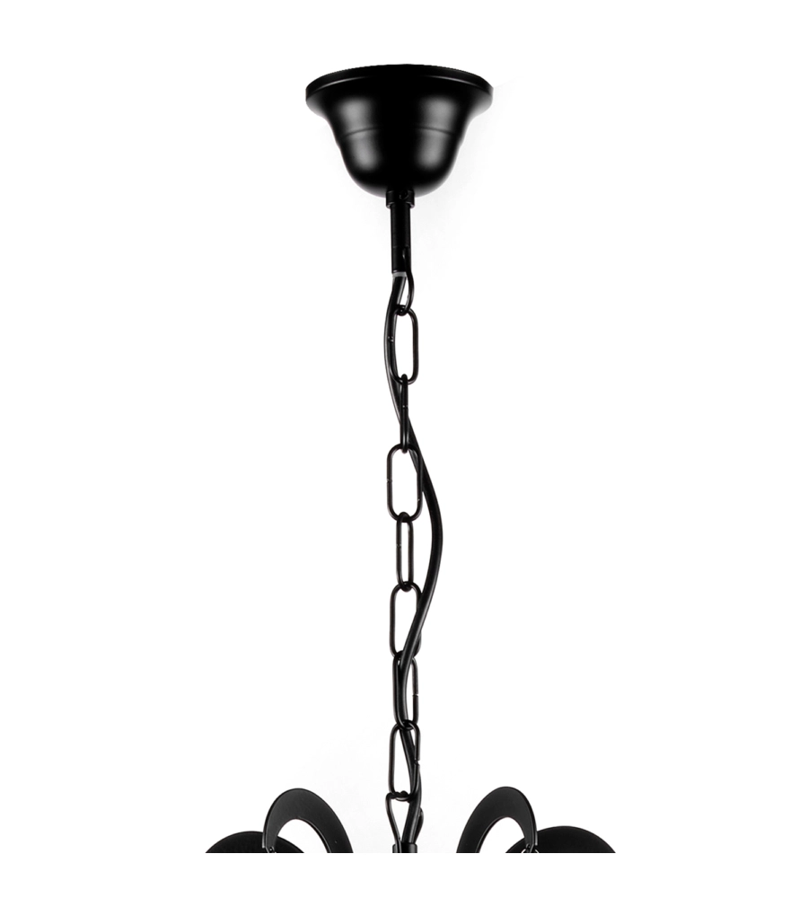 LAMPADARIO A 5 LUCI "JANE" NERO, E14
