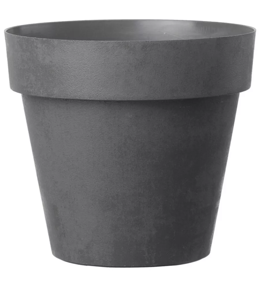 Botle Sottovaso Per Fiori In Plastica, 19 Cm, Antracite - Resistente Al Gelo E UV Per Esterni