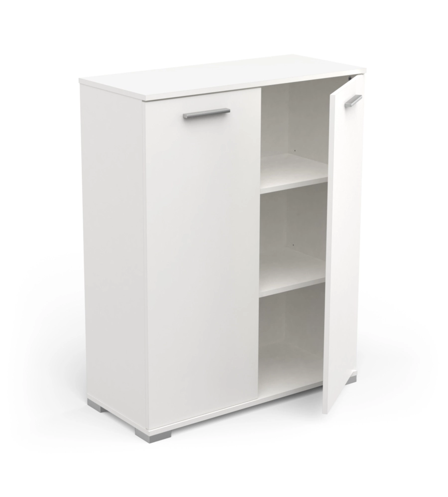 MOBILE 2 ANTE "IZZY" BIANCO OPACO, 79,7X35,1X101,7 CM