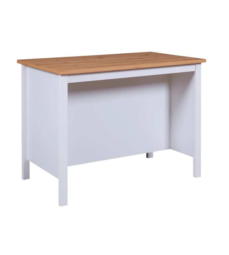 ISOLA MULTIFUNZIONE BIANCO E ROVERE, 124X75X91,5 CM