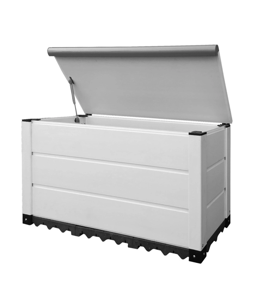BAULE DA ESTERNO GAROFALO "STORAGE BOX URBAN 150" IN PVC GRIGIO 150 LT 82,5X48X56 CM