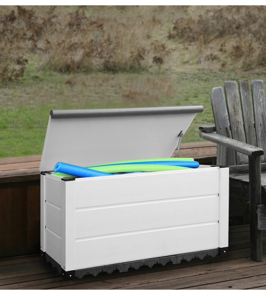 BAULE DA ESTERNO GAROFALO "STORAGE BOX URBAN 230" IN PVC GRIGIO 230 LT 123X48X56 CM