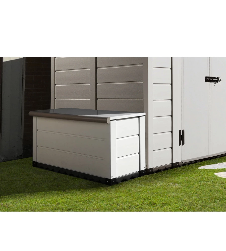 BAULE DA ESTERNO GAROFALO "STORAGE BOX TUCANY EVO 150" IN PVC BIANCO 150 LT 82,5X48X56 CM