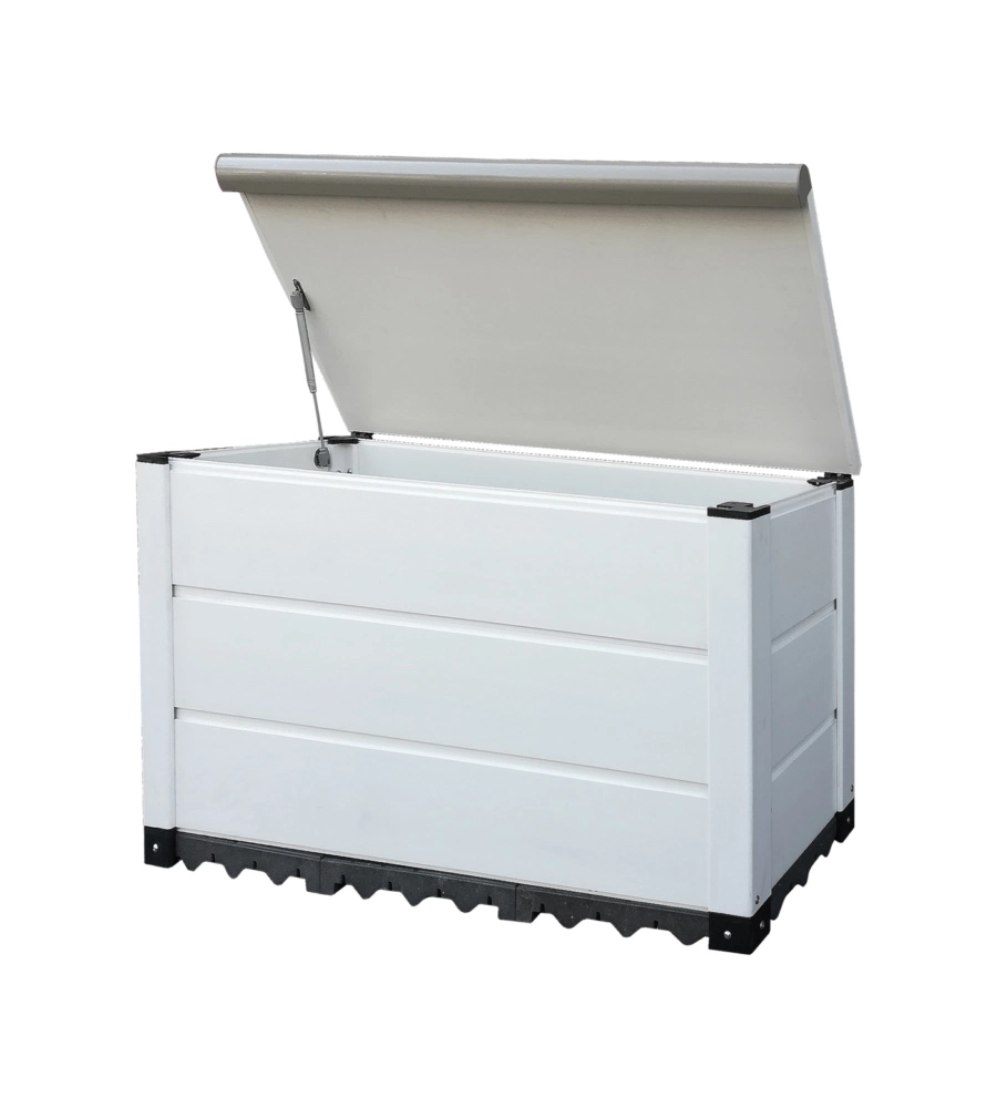 BAULE DA ESTERNO GAROFALO "STORAGE BOX TUCANY EVO 150" IN PVC BIANCO 150 LT 82,5X48X56 CM