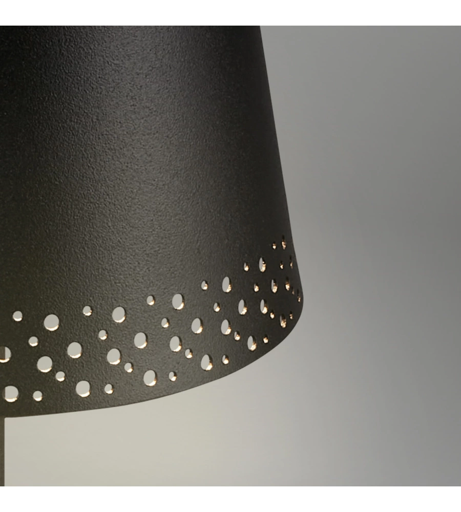 LAMPADA DA TERRA LED RICARICABILE E REGOLABILE IN ALTEZZA NERO, 400LM