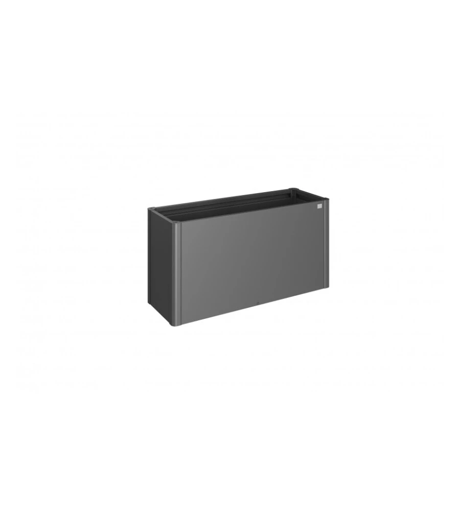 AIUOLA RIALZATA DA ESTERNO GRIGIO SCURO METALLIZZATO, MISURA 1,5X0,50 - BIOHORT