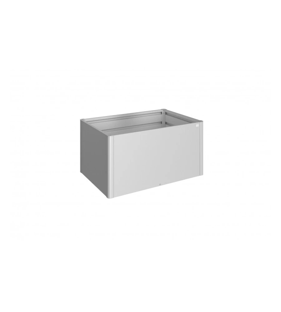AIUOLA RIALZATA DA ESTERNO ARGENTO METALLIZZATO, MISURA 1,5X1 - BIOHORT