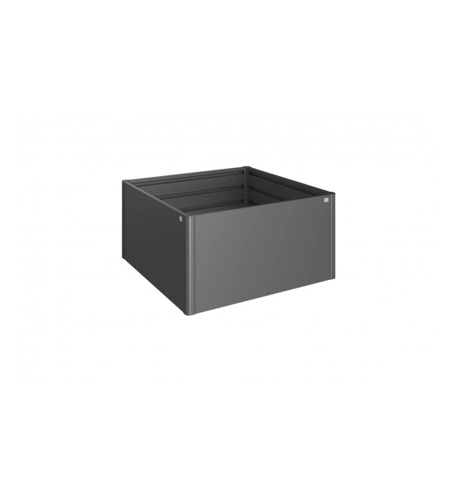 AIUOLA RIALZATA DA ESTERNO GRIGIO SCURO METALLIZZATO, MISURA 1,5X1,5 - BIOHORT