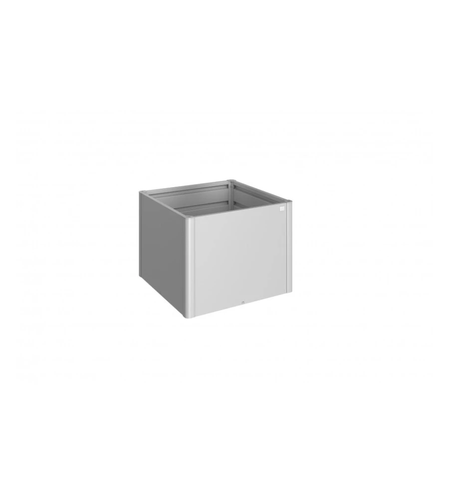 AIUOLA RIALZATA DA ESTERNO ARGENTO METALLIZZATO, MISURA 1X1 - BIOHORT