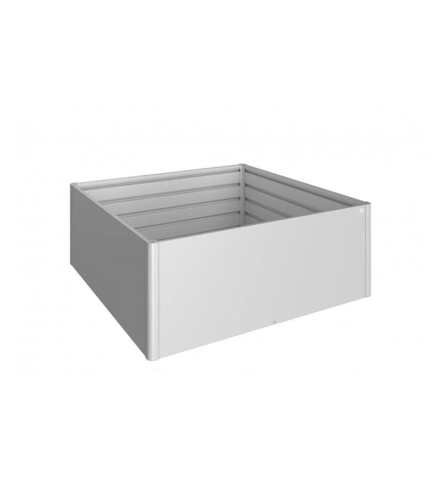 AIUOLA RIALZATA DA ESTERNO ARGENTO METALLIZZATO, MISURA 2X2 - BIOHORT