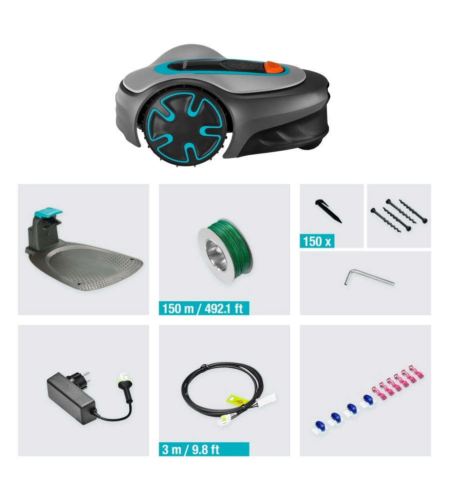 ROBOT TAGLIAERBA GARDENA "SILENO MINIMO 300" AREA DI TAGLIO 300 MQ