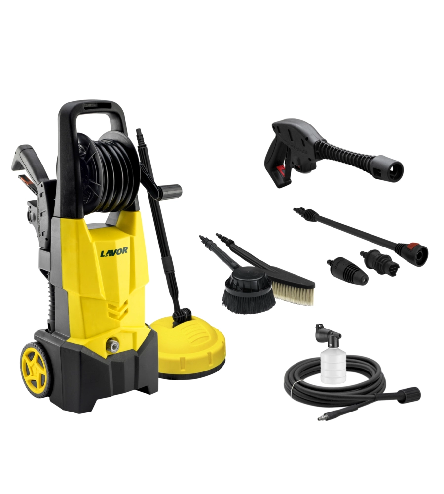 IDROPULITRICE ELETTRICA A FREDDO MULTIACCESSORIATA LAVORWASH "ONE EXTRA 135" 135 BAR 420 L/H 1900 W