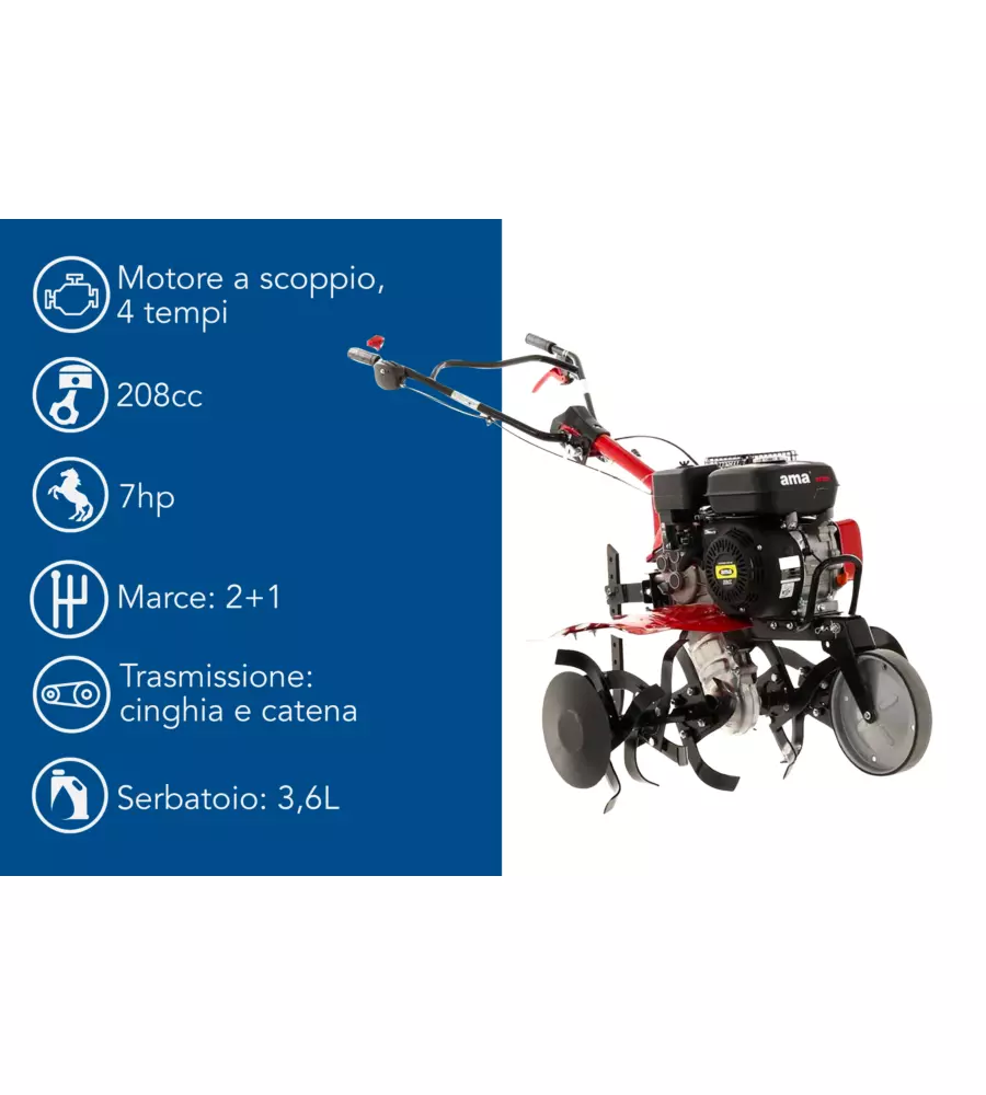 MOTOZAPPA A SCOPPIO AMA "MTZ80" 4T 208 CC