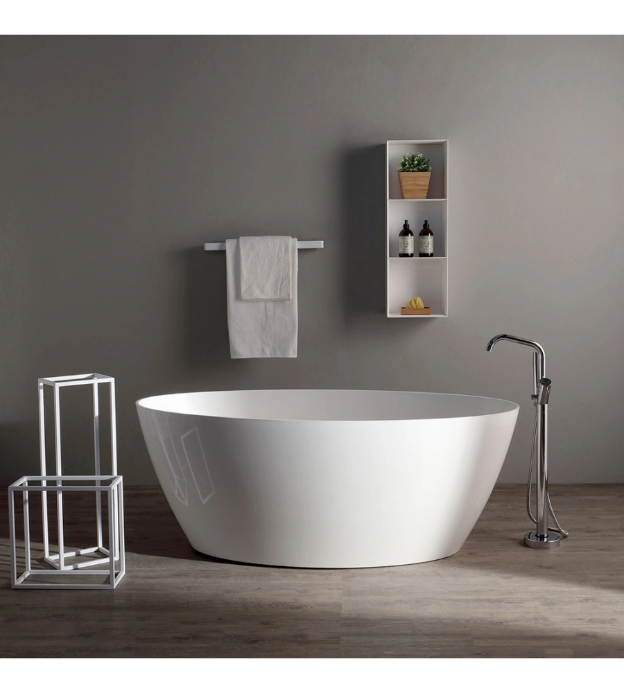VASCA DA BAGNO "GARDA" BIANCO LUCIDO, 160,5X80,5X60 CM