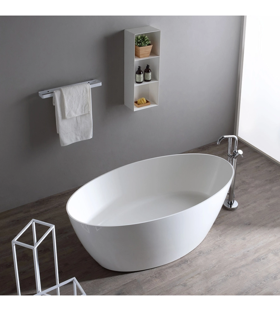 VASCA DA BAGNO "GARDA" BIANCO LUCIDO, 160,5X80,5X60 CM