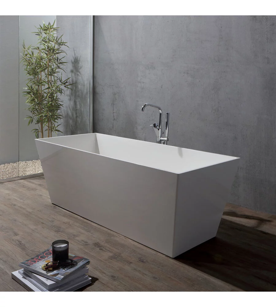 VASCA DA BAGNO "COMO" BIANCO LUCIDO, 157X71X56 CM