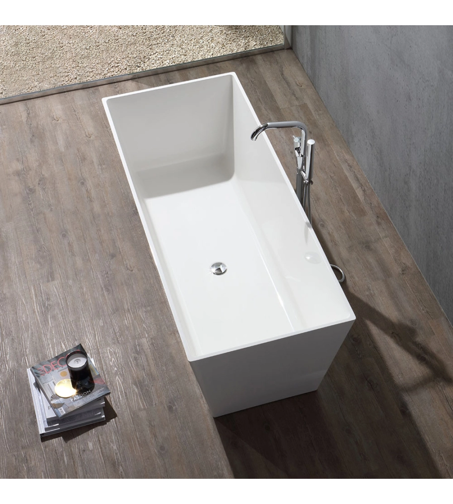 VASCA DA BAGNO "COMO" BIANCO LUCIDO, 157X71X56 CM