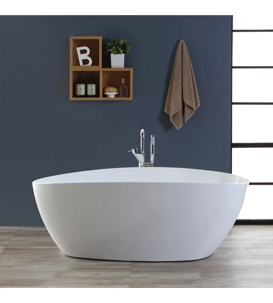 VASCA DA BAGNO "MAGGIORE" BIANCO LUCIDO, 157X71X56 CM