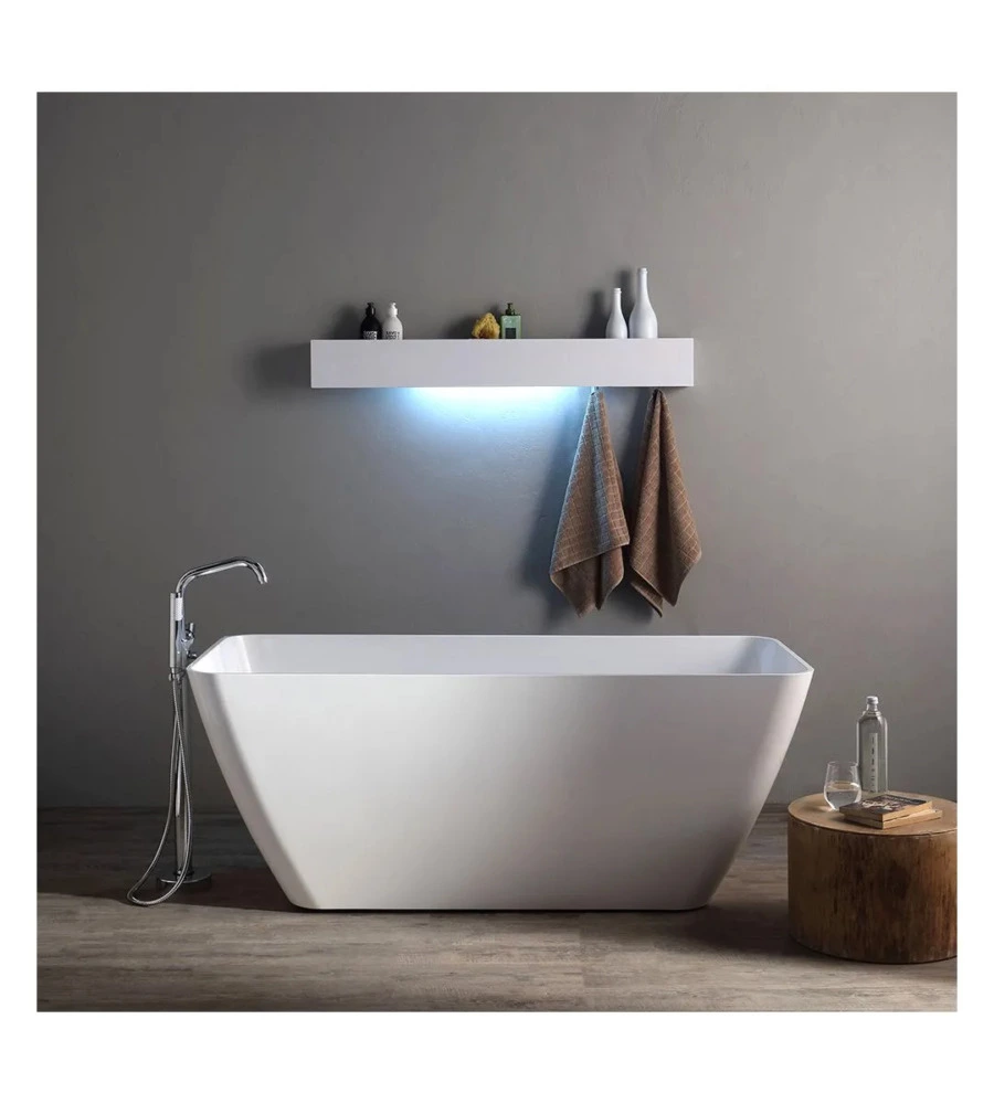VASCA DA BAGNO "TRANSIMENO" BIANCA, 159X70,5X61,8 CM