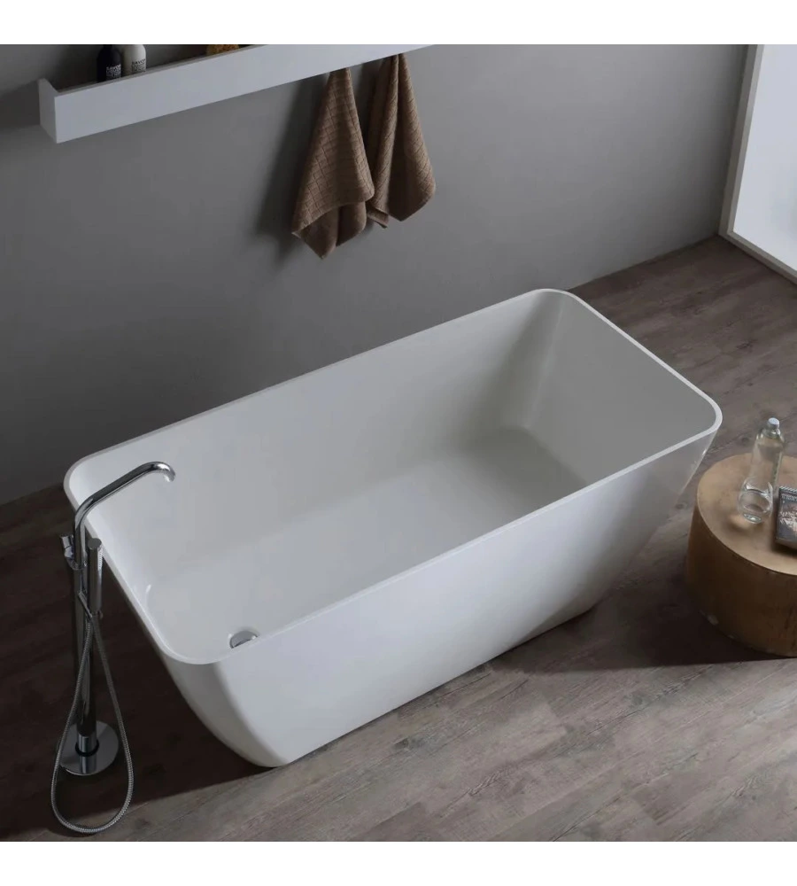 VASCA DA BAGNO "TRANSIMENO" BIANCA, 159X70,5X61,8 CM