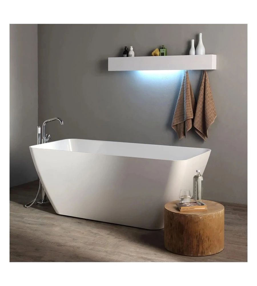 VASCA DA BAGNO "TRANSIMENO" BIANCA, 159X70,5X61,8 CM