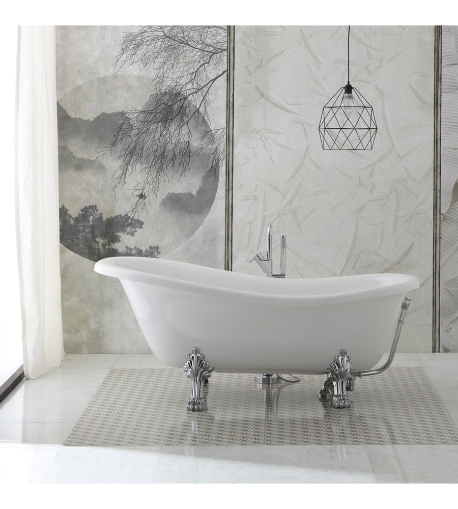 VASCA DA BAGNO "CAREZZA" BIANCA, 167X75,2X64,3 CM
