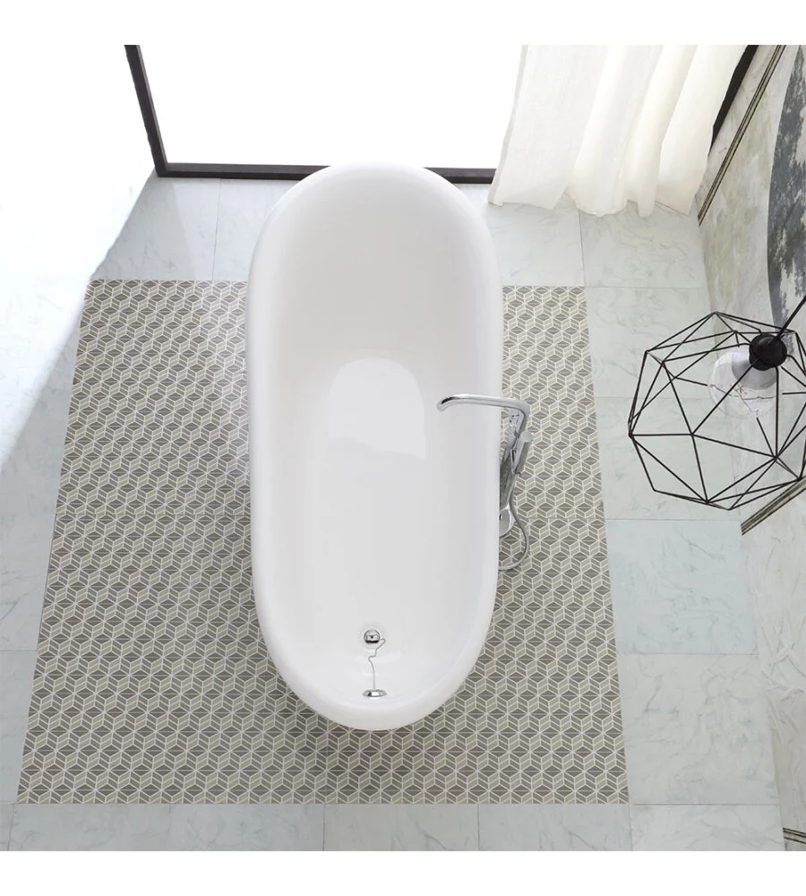 VASCA DA BAGNO "CAREZZA" BIANCA, 167X75,2X64,3 CM