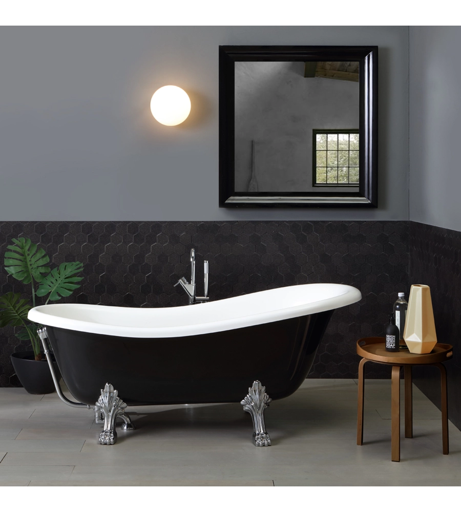 VASCA DA BAGNO "CAREZZA" NERA, 167X75,2X64,3 CM