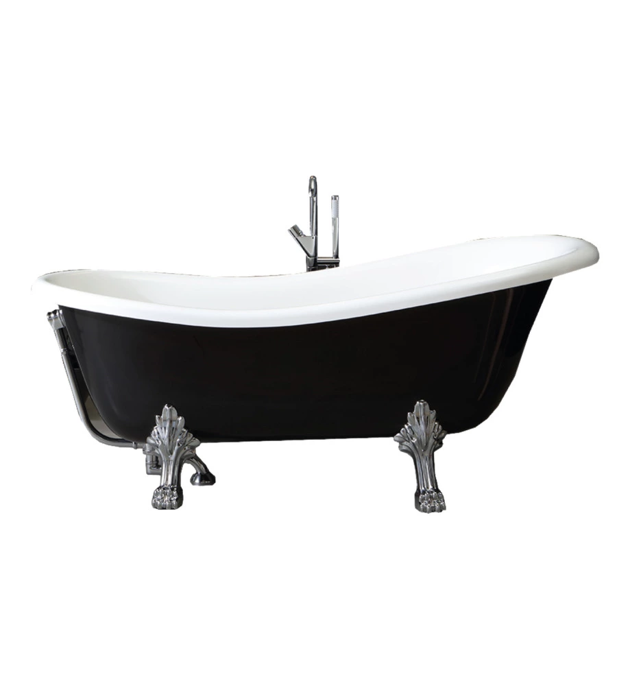 VASCA DA BAGNO "CAREZZA" NERA, 167X75,2X64,3 CM