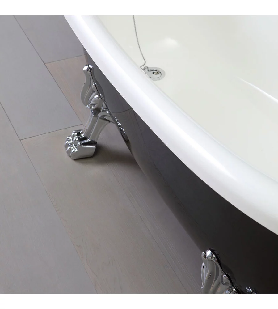 VASCA DA BAGNO "CAREZZA" NERA, 167X75,2X64,3 CM