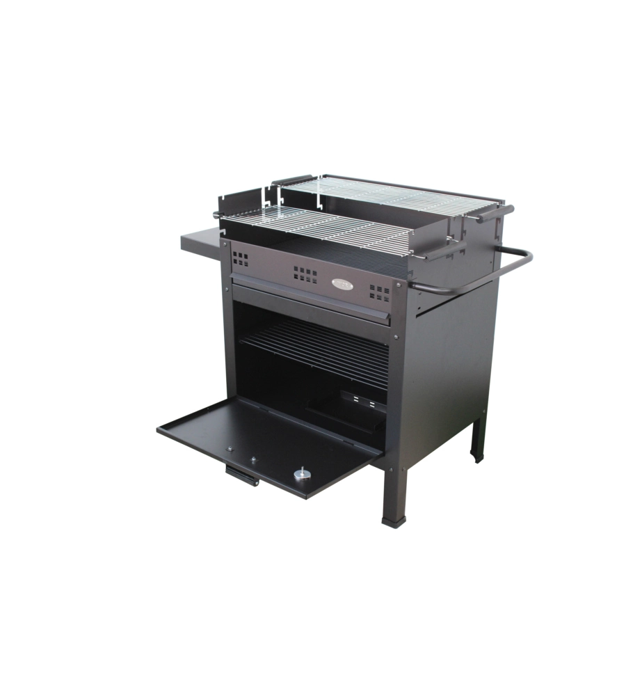 BARBECUE A LEGNA E CARBONE "ETNA V20" CON FORNO PIZZA, 120X60X92 CM