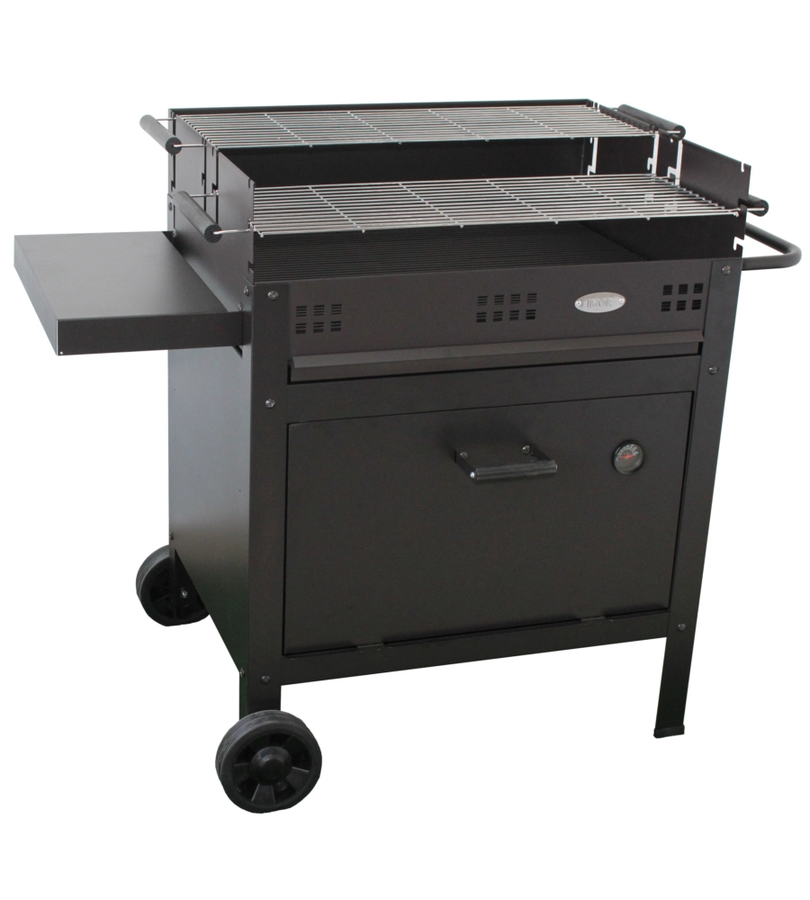 BARBECUE A LEGNA E CARBONE "ETNA V20" CON FORNO PIZZA, 120X60X92 CM