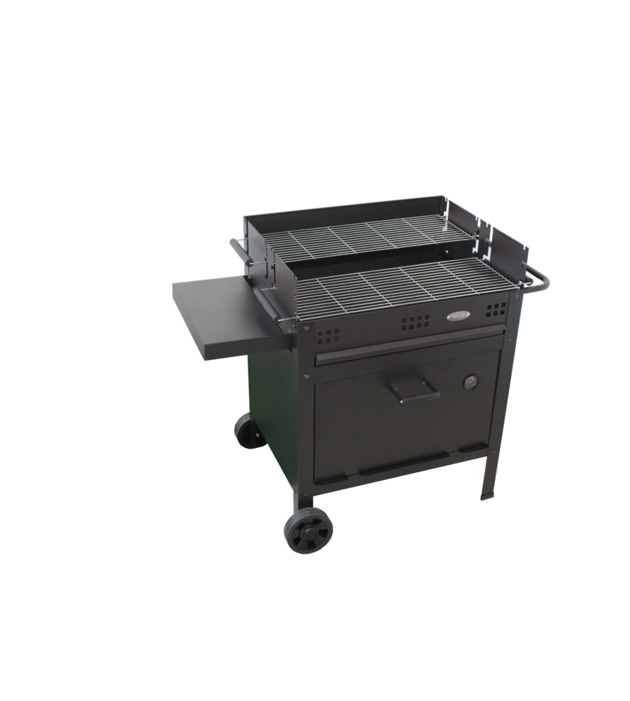 BARBECUE A LEGNA E CARBONE "ETNA V20" CON FORNO PIZZA, 120X60X92 CM