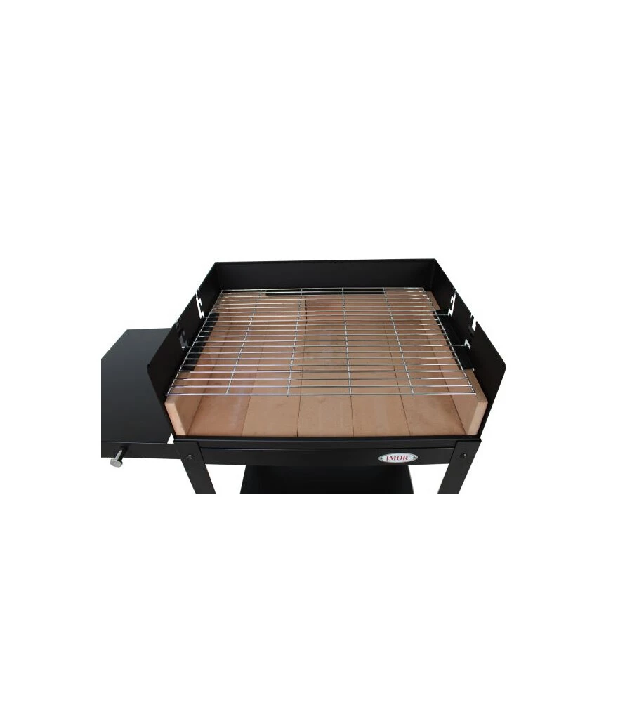 BARBECUE A LEGNA E CARBONE "MENORCA" CON GRIGLIA REGOLABILE A 3 POSIZIONI, 99X56X67 CM