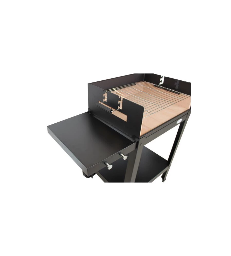 BARBECUE A LEGNA E CARBONE "MENORCA" CON GRIGLIA REGOLABILE A 3 POSIZIONI, 99X56X67 CM