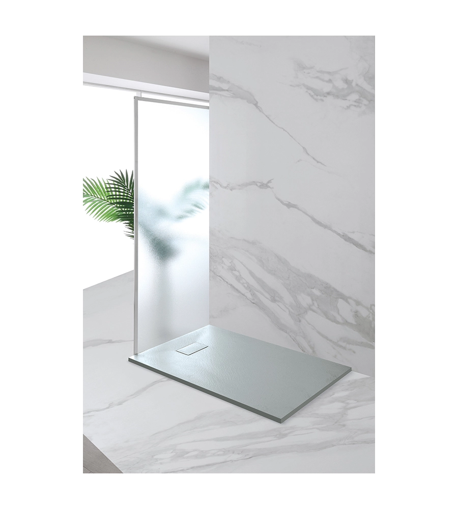 PIATTO DOCCIA EFFETTO PIETRA GRIGIO, 80X120 CM