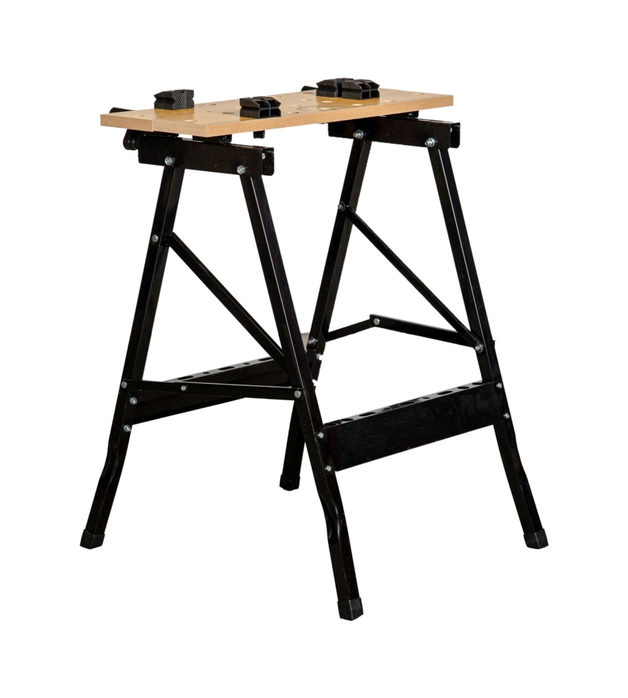 CAVALLETTO BANCO DA LAVORO IN METALLO, PORTATA MASSIMA 100 KG - 60.5X65XH76 CM