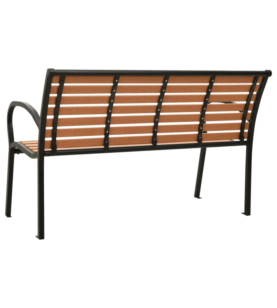 PANCHINA DA ESTERNO CON BRACCIOLI EUROGARDEN IN METALLO EFFETTO LEGNO 125X60X80 CM