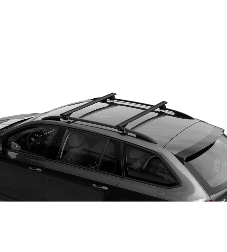 SET COMPLETO BARRE PORTATUTTO "EVOS SILENZIO BLACK RAIL" IN ALLUMINIO XL 140 CM - N15092