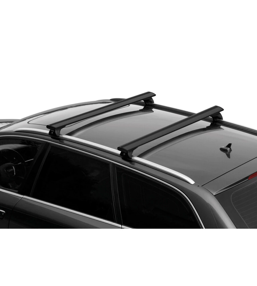SET COMPLETO BARRE PORTATUTTO "EVOS SILENZIO BLACK IN-RAIL" IN ALLUMINIO L 128 CM - N15101