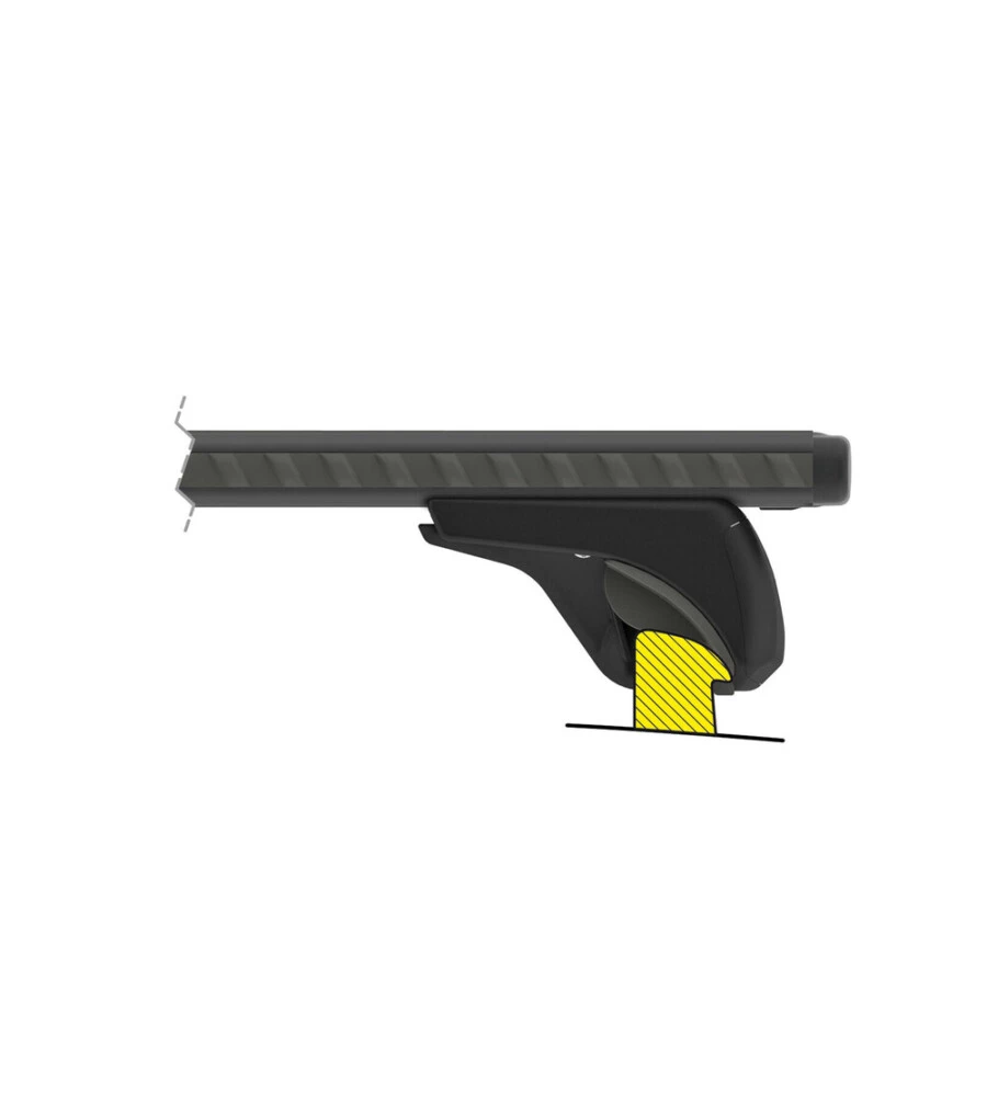 SET COMPLETO BARRE PORTATUTTO "EVOS SILENZIO BLACK IN-RAIL" IN ALLUMINIO L 128 CM - N15101