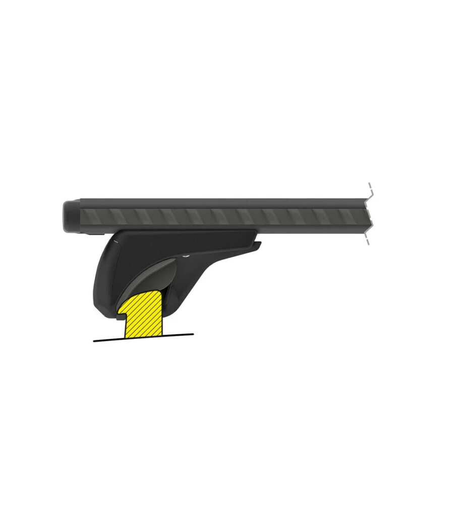 SET COMPLETO BARRE PORTATUTTO "EVOS SILENZIO BLACK IN-RAIL" IN ALLUMINIO L 128 CM - N15101