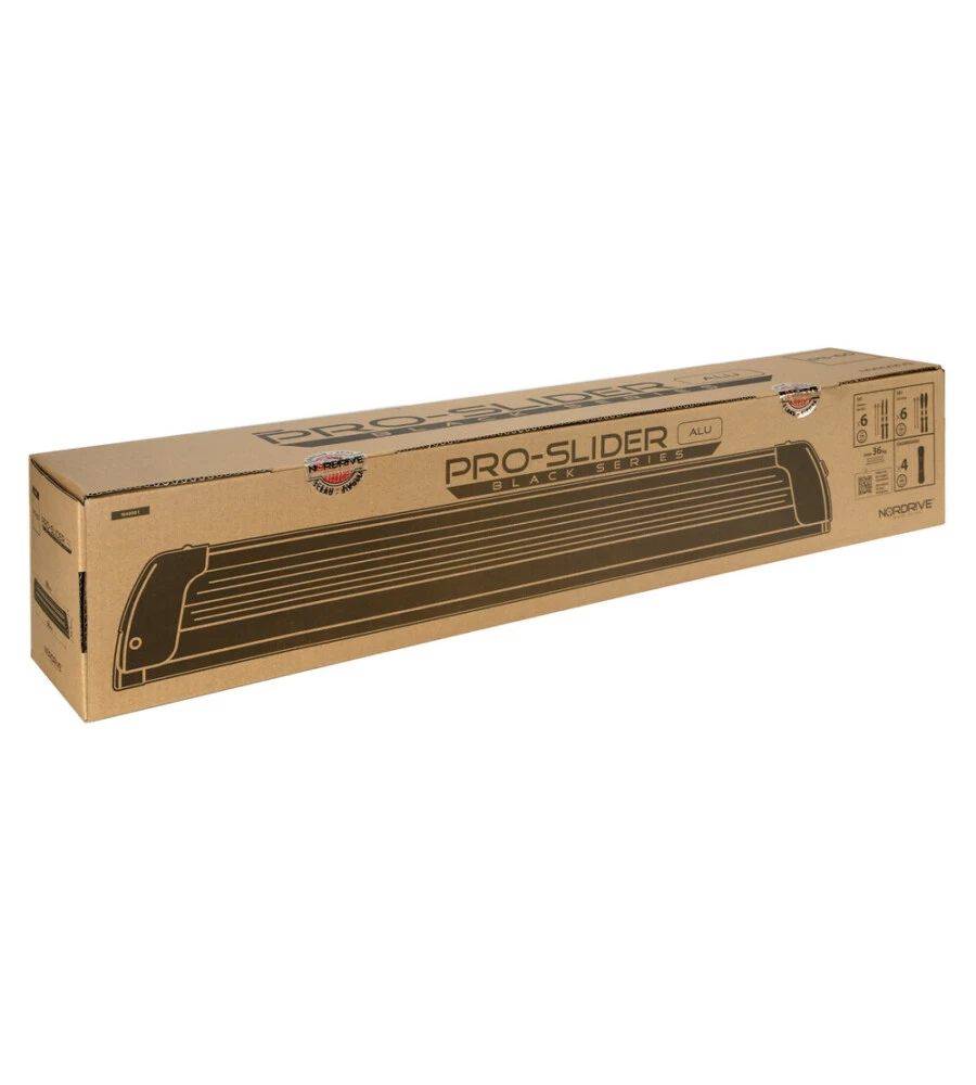 BARRE PORTASCI IN ALLUMINIO "PRO SLIDERS PS-60" COLORE NERO - N40001